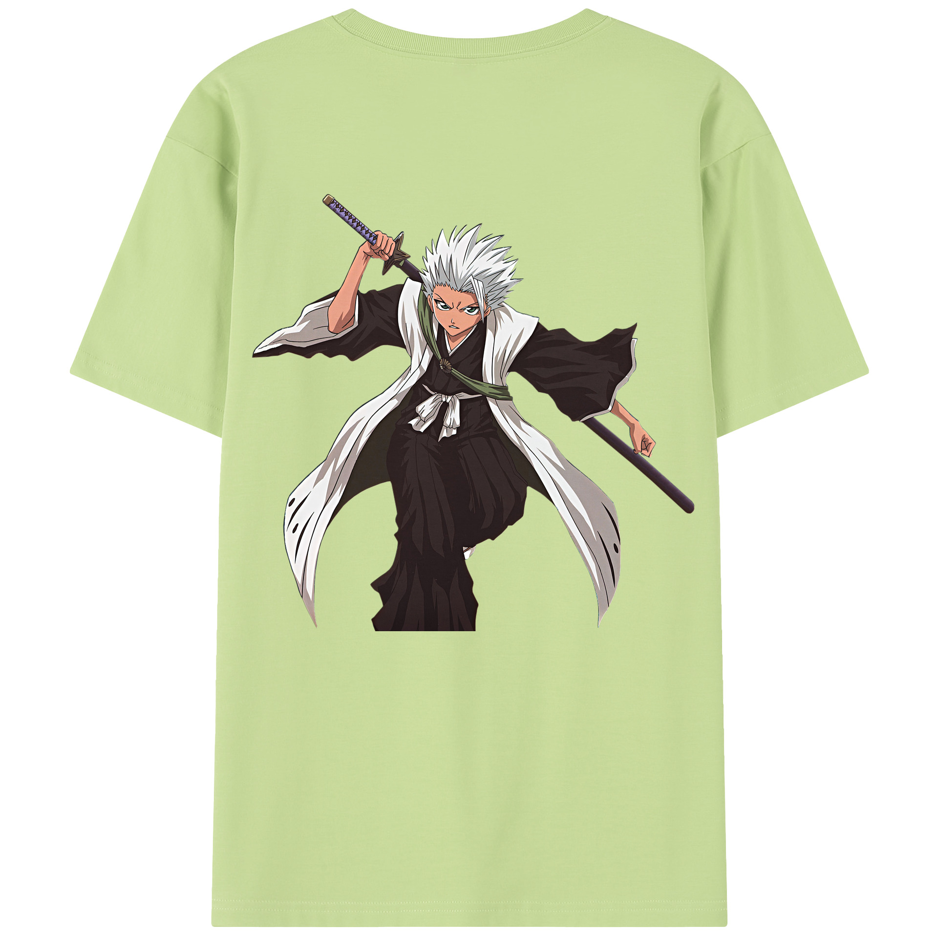 （画像用） ブリーチ 日番谷冬獅郎（ひつがや とうしろう） BLEACH Hitsugaya Toushirou 綿100％半袖Tシャツ（背面プリント）